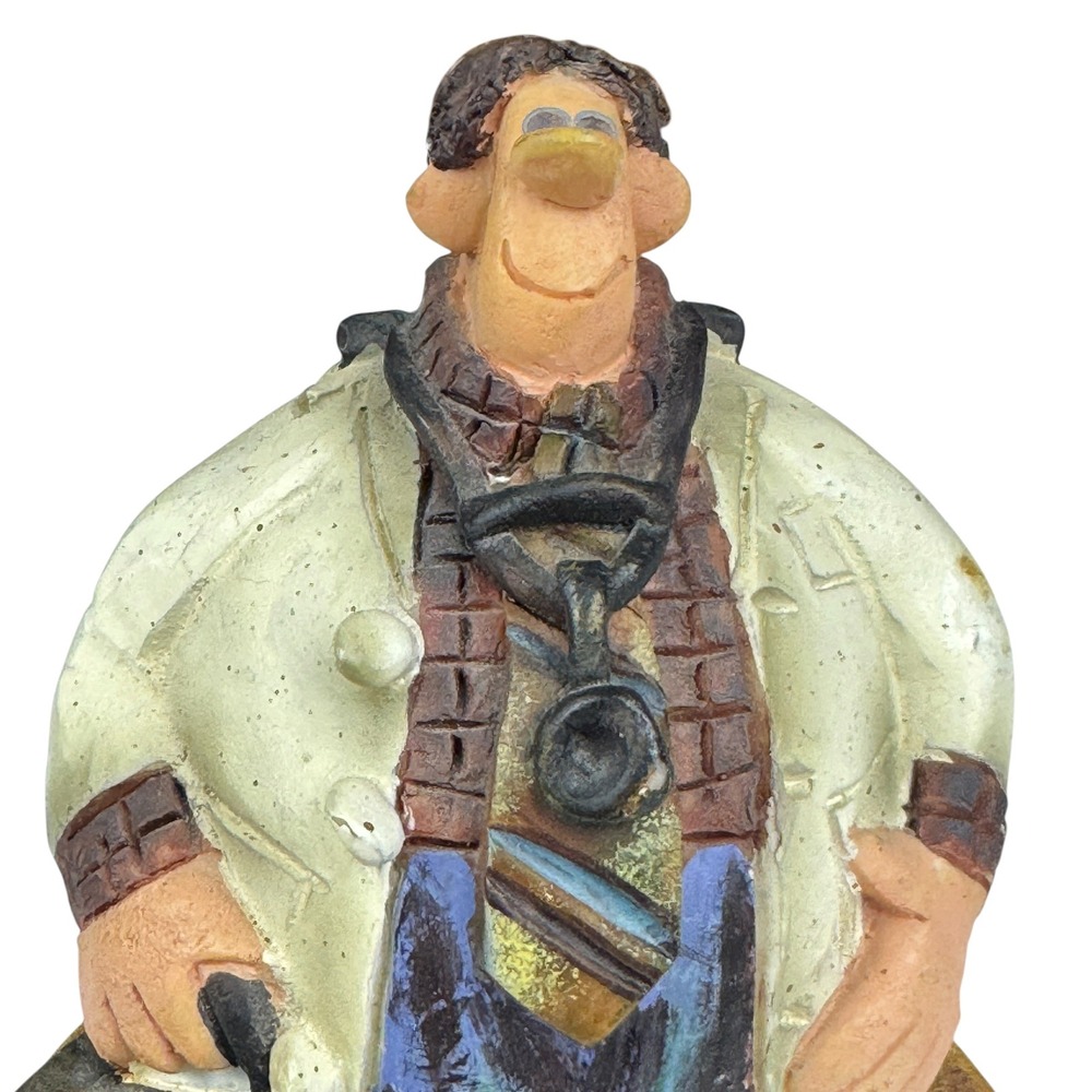 Doctor Man Card Holder Collection Sara Meadows Artist 2003 Figurine Sculpture - Picture 4 of 10